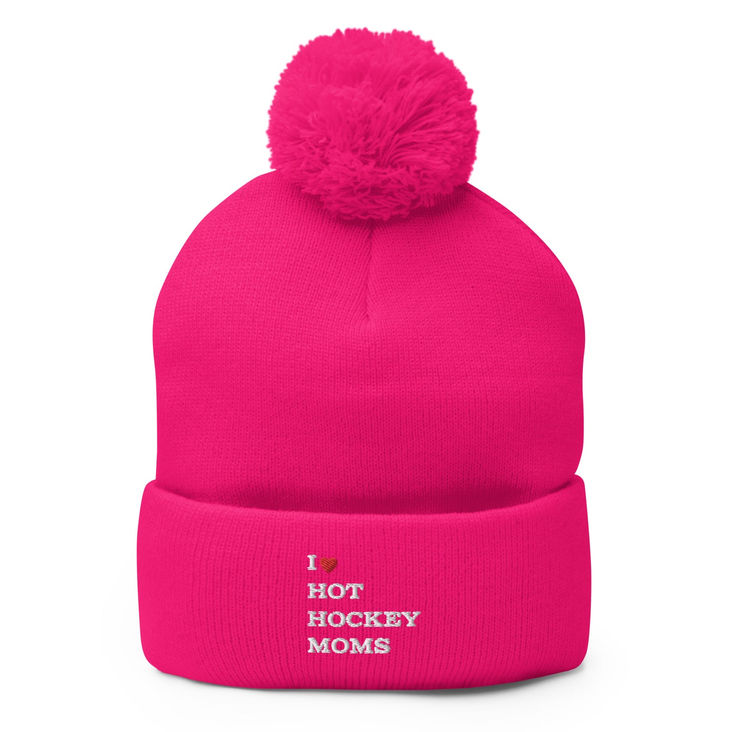 I love Hot Hockey Moms Pom-Pom Beanie