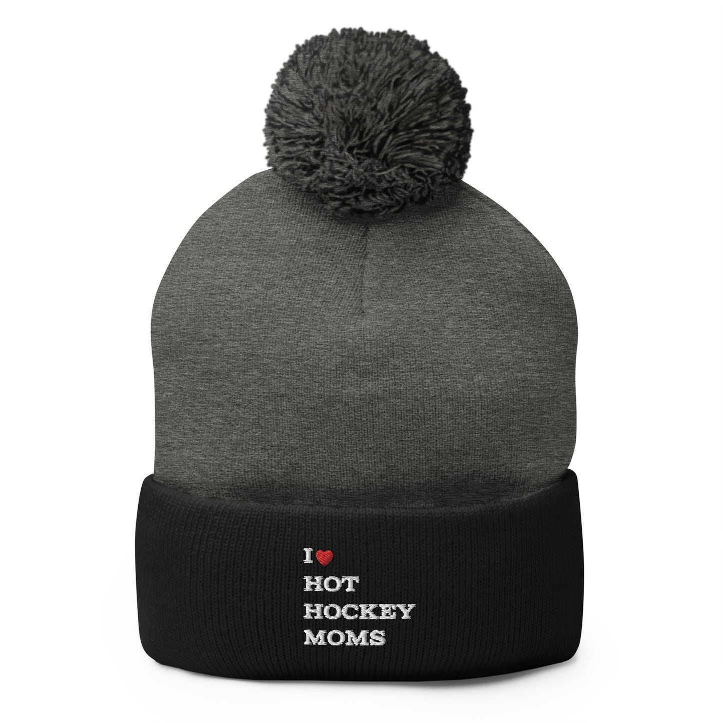 I love Hot Hockey Moms Pom-Pom Beanie