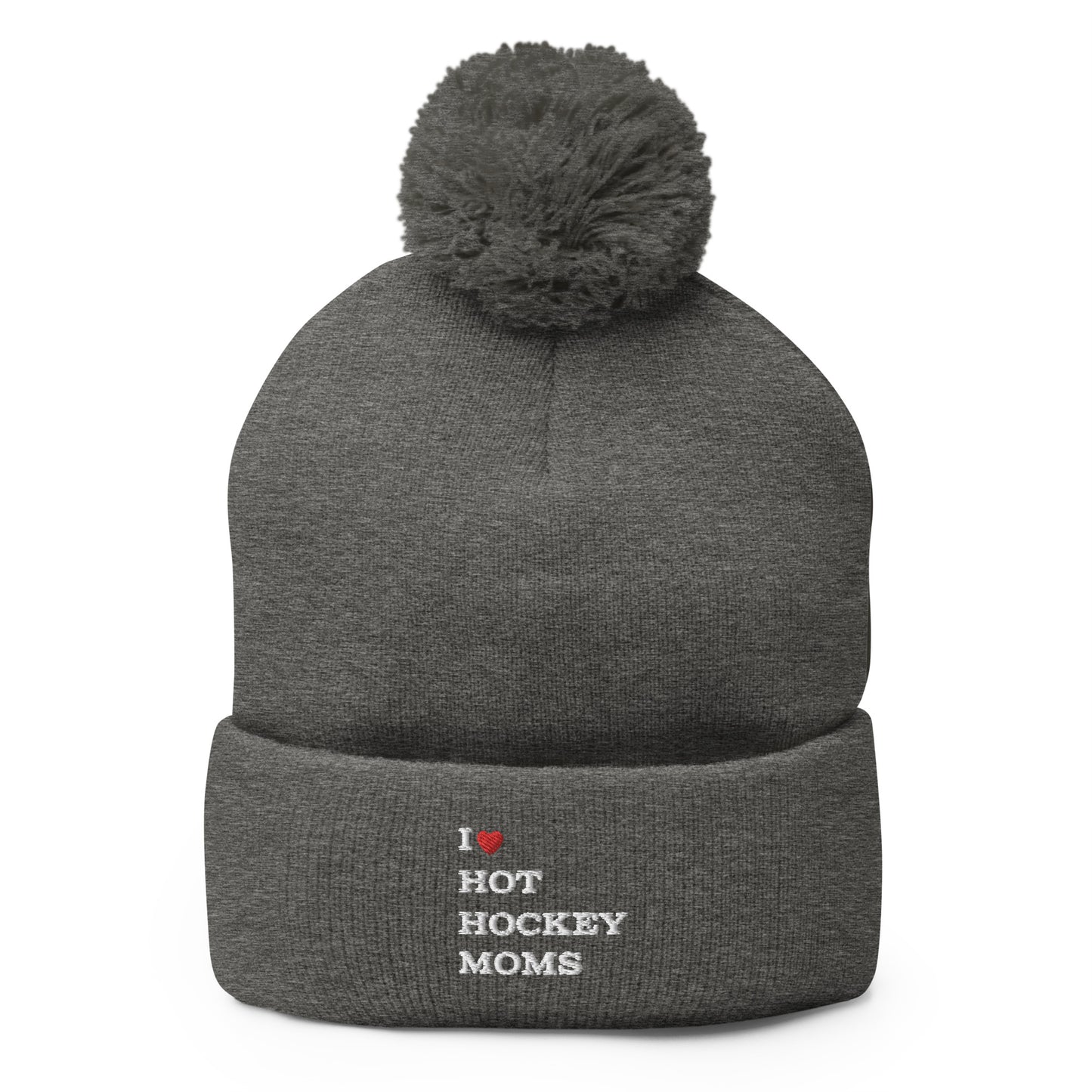 I love Hot Hockey Moms Pom-Pom Beanie